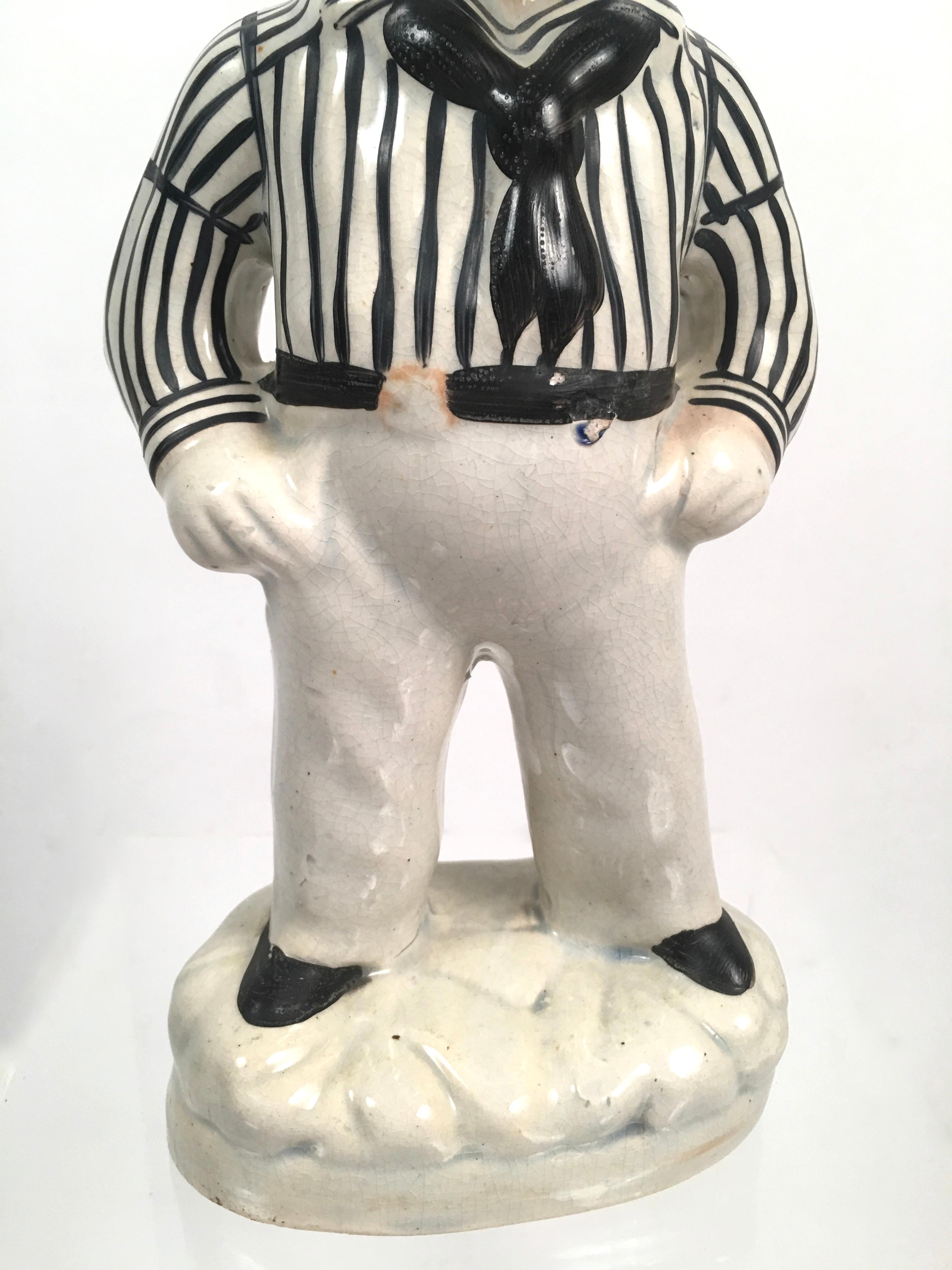 Staffordshire Pottery Figure of Sailor Jack Tar 1