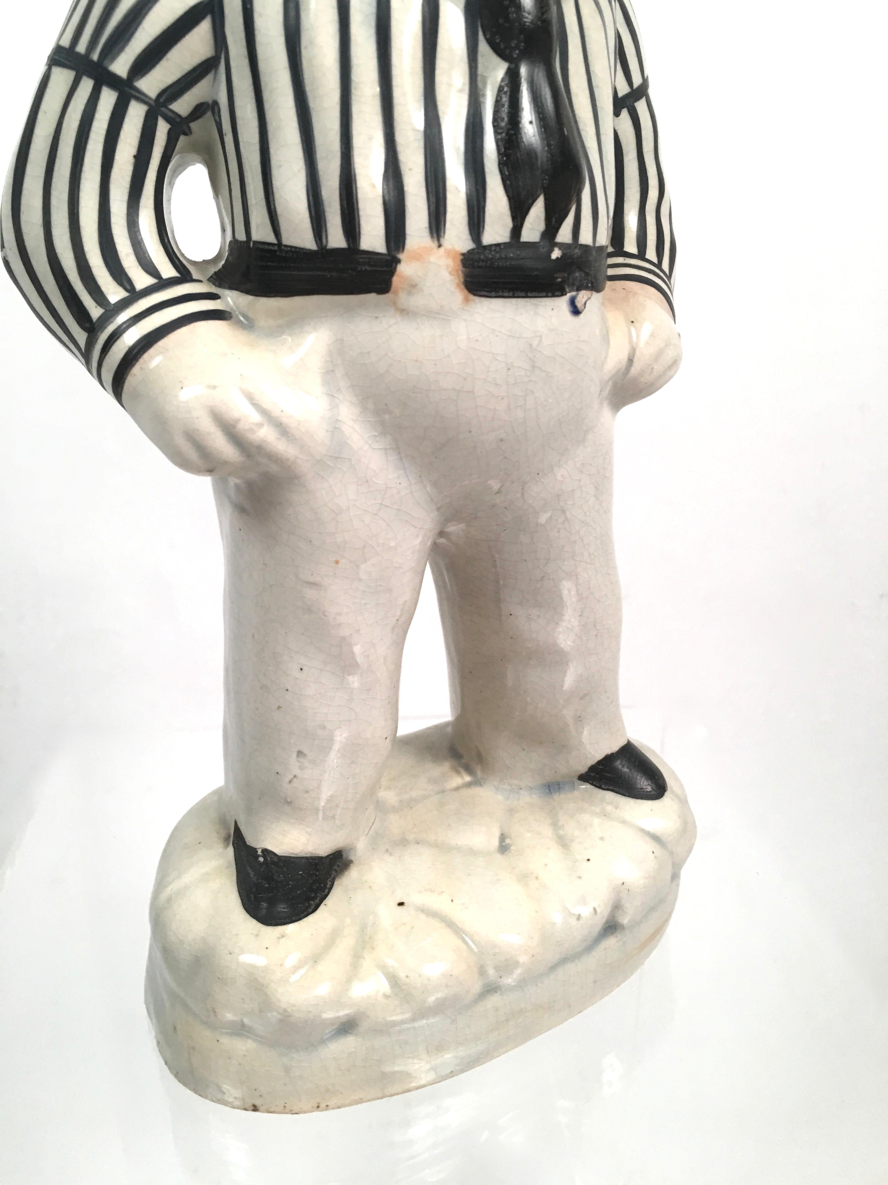 Staffordshire Pottery Figure of Sailor Jack Tar 2