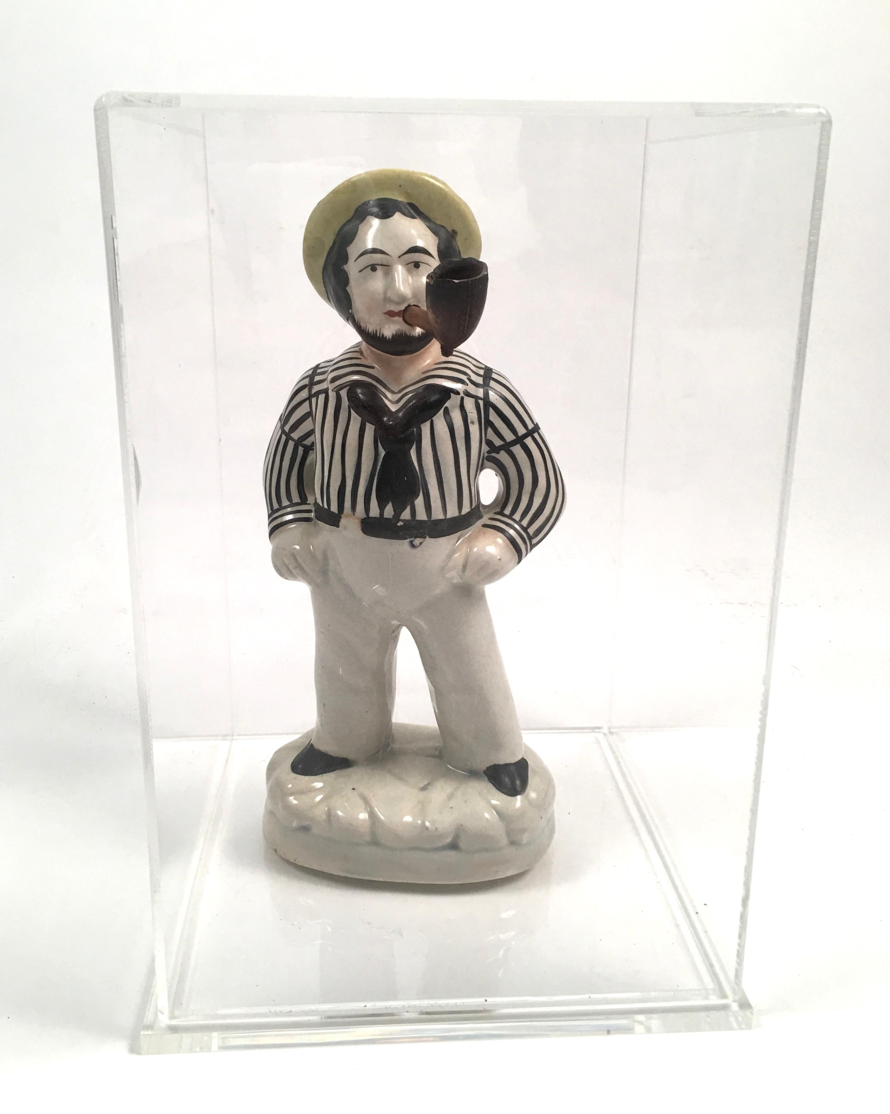 Staffordshire Pottery Figure of Sailor Jack Tar 5