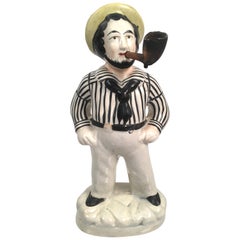 Antique Staffordshire Pottery Figure of Sailor Jack Tar