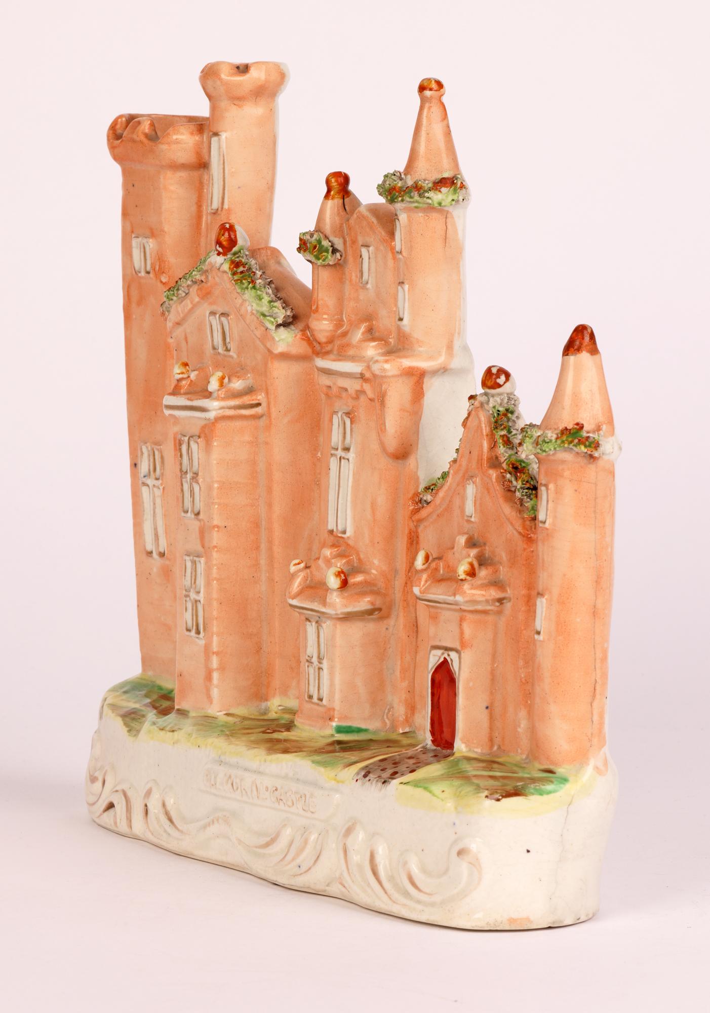 Staffordshire Pottery Flatback Model of Balmoral Castle   For Sale 5