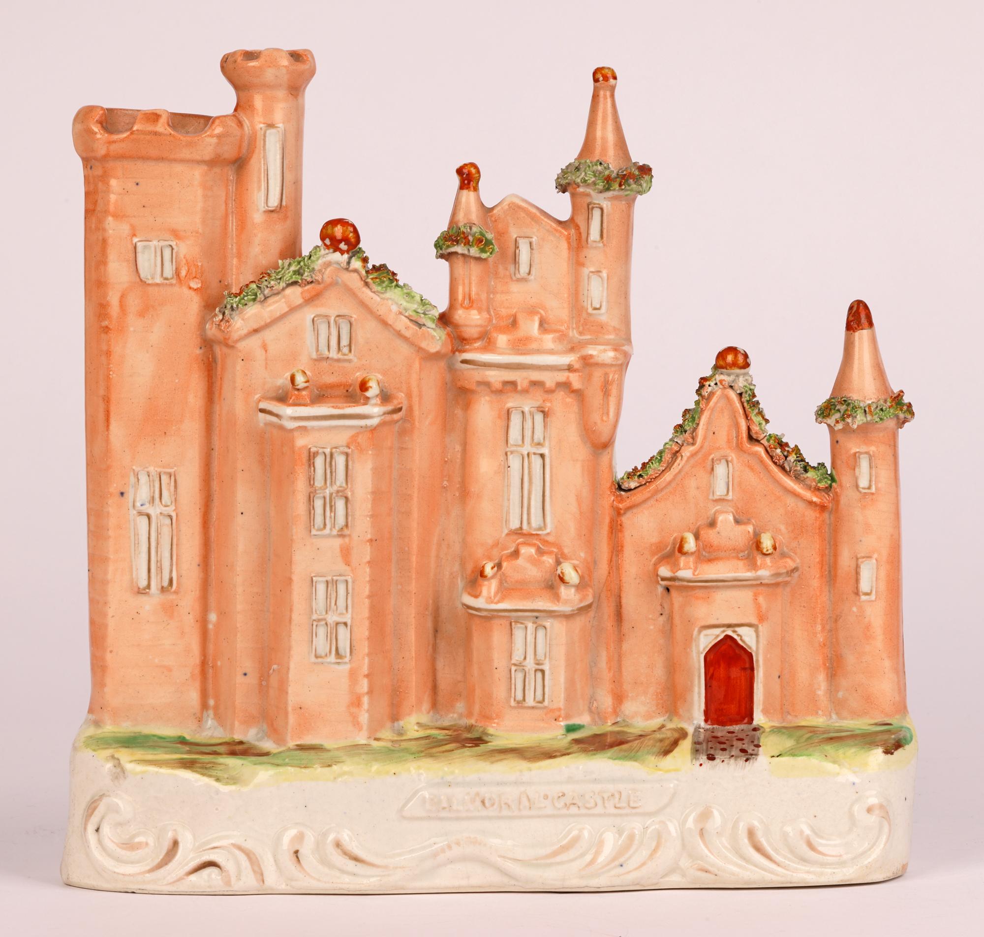 Staffordshire Pottery Flatback Model of Balmoral Castle   For Sale 6