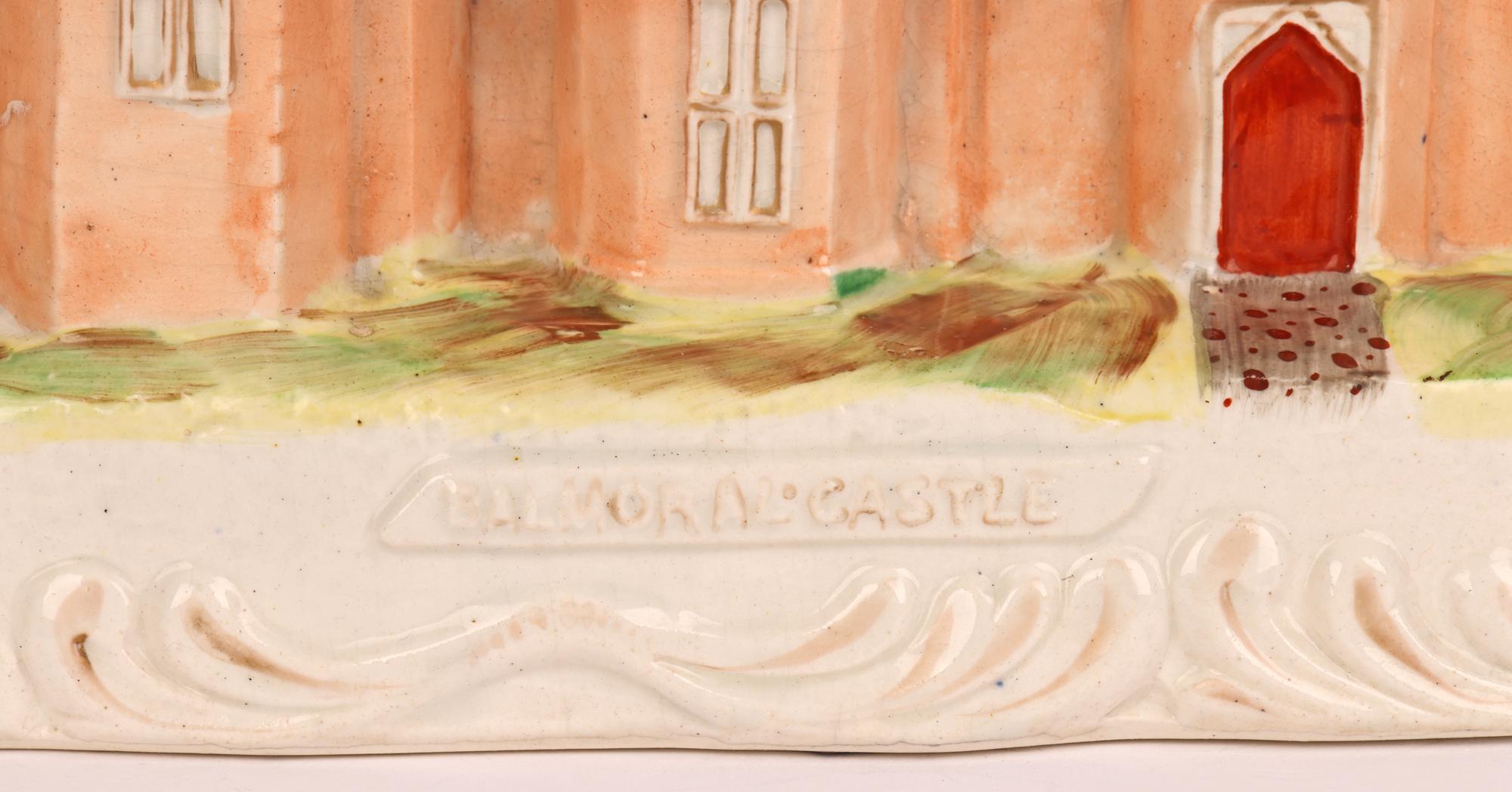 Staffordshire Pottery Flatback Model of Balmoral Castle   For Sale 7