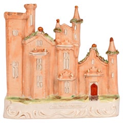 Antique Staffordshire Pottery Flatback Model of Balmoral Castle  