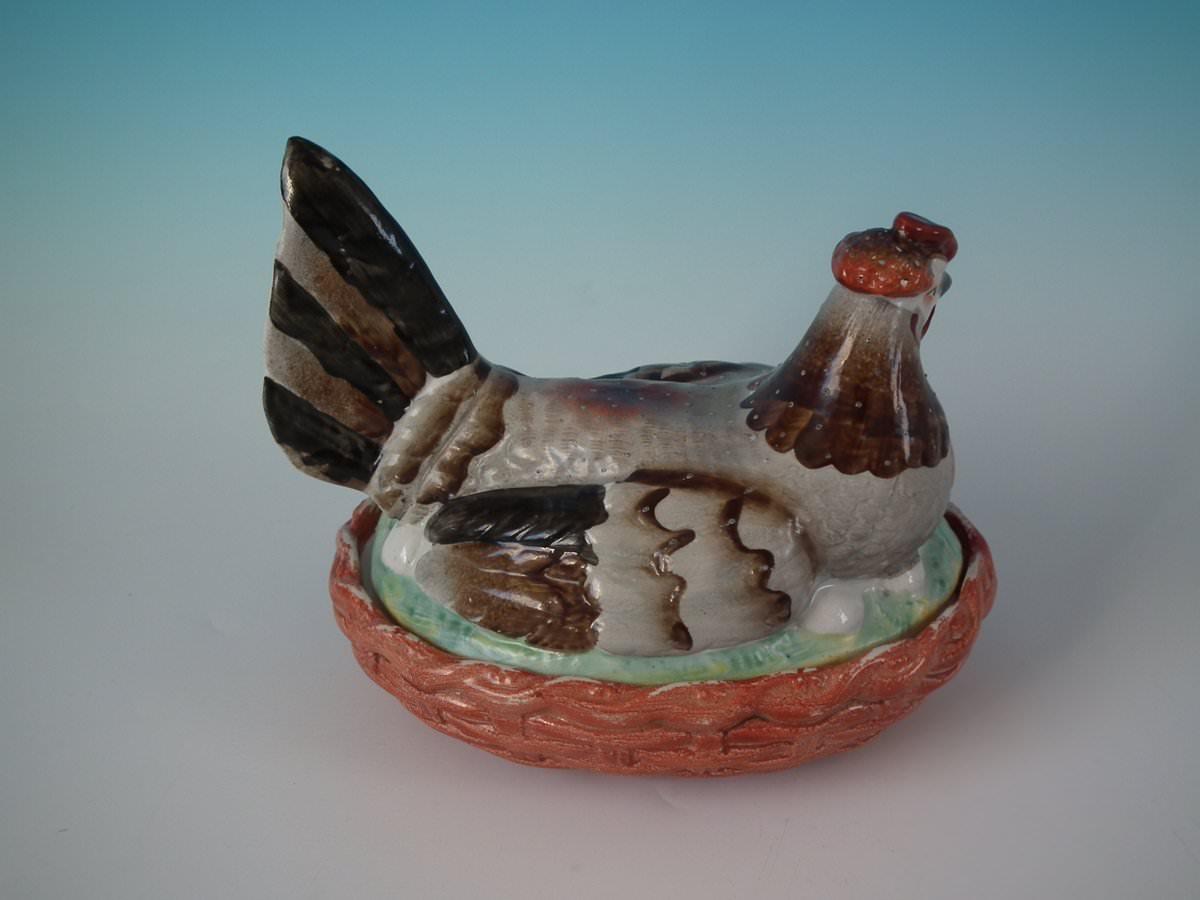 Staffordshire Pottery Hen on Nest Tureen 4