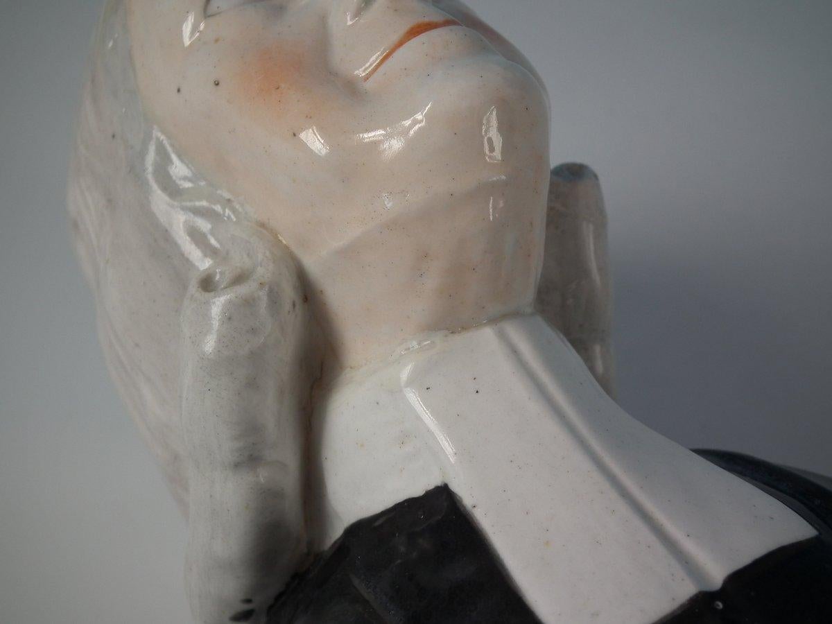 Staffordshire Pottery 'John Wesley' Bust For Sale 1