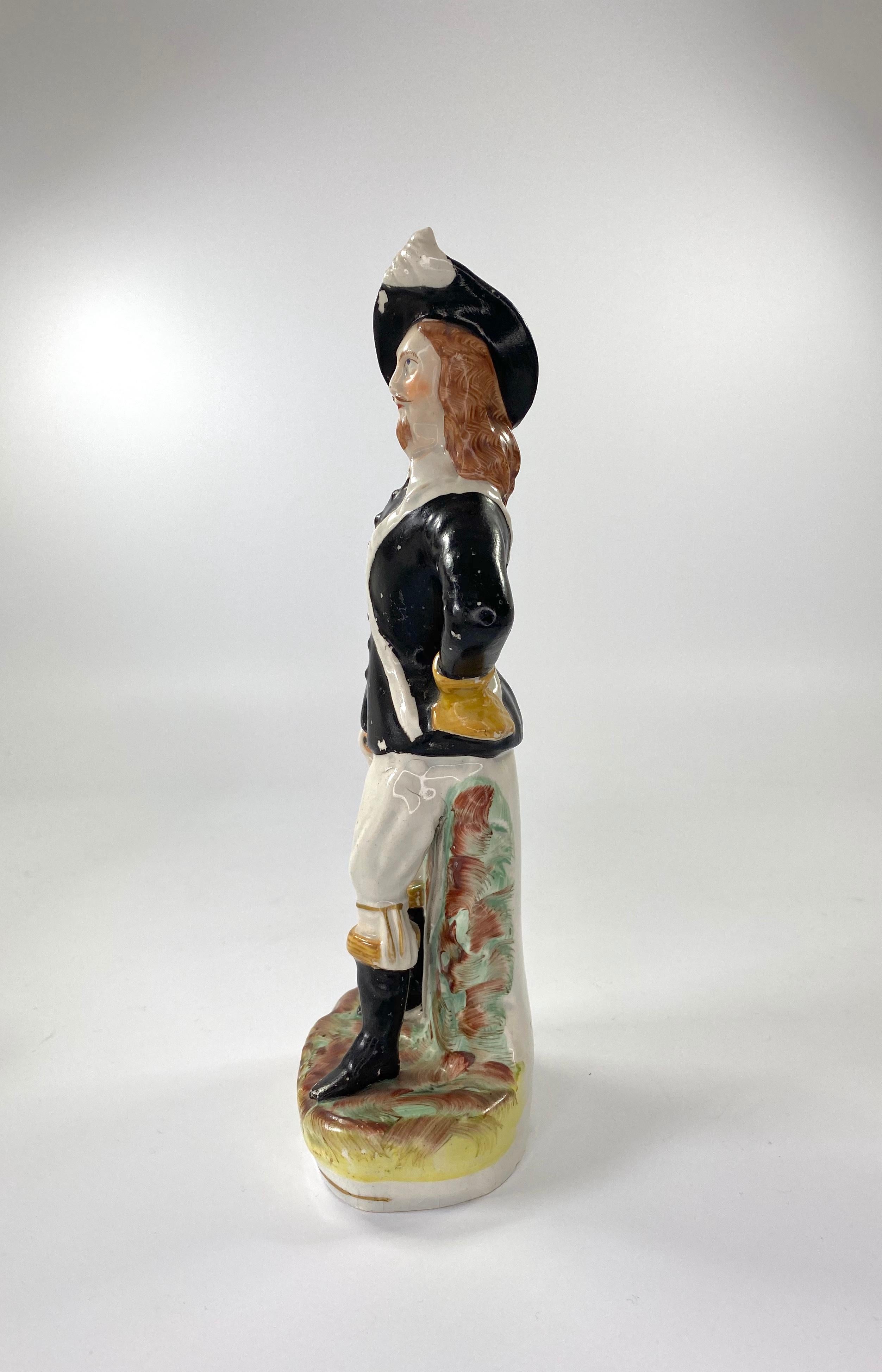 Fired Staffordshire Pottery King Charles I, c. 1860