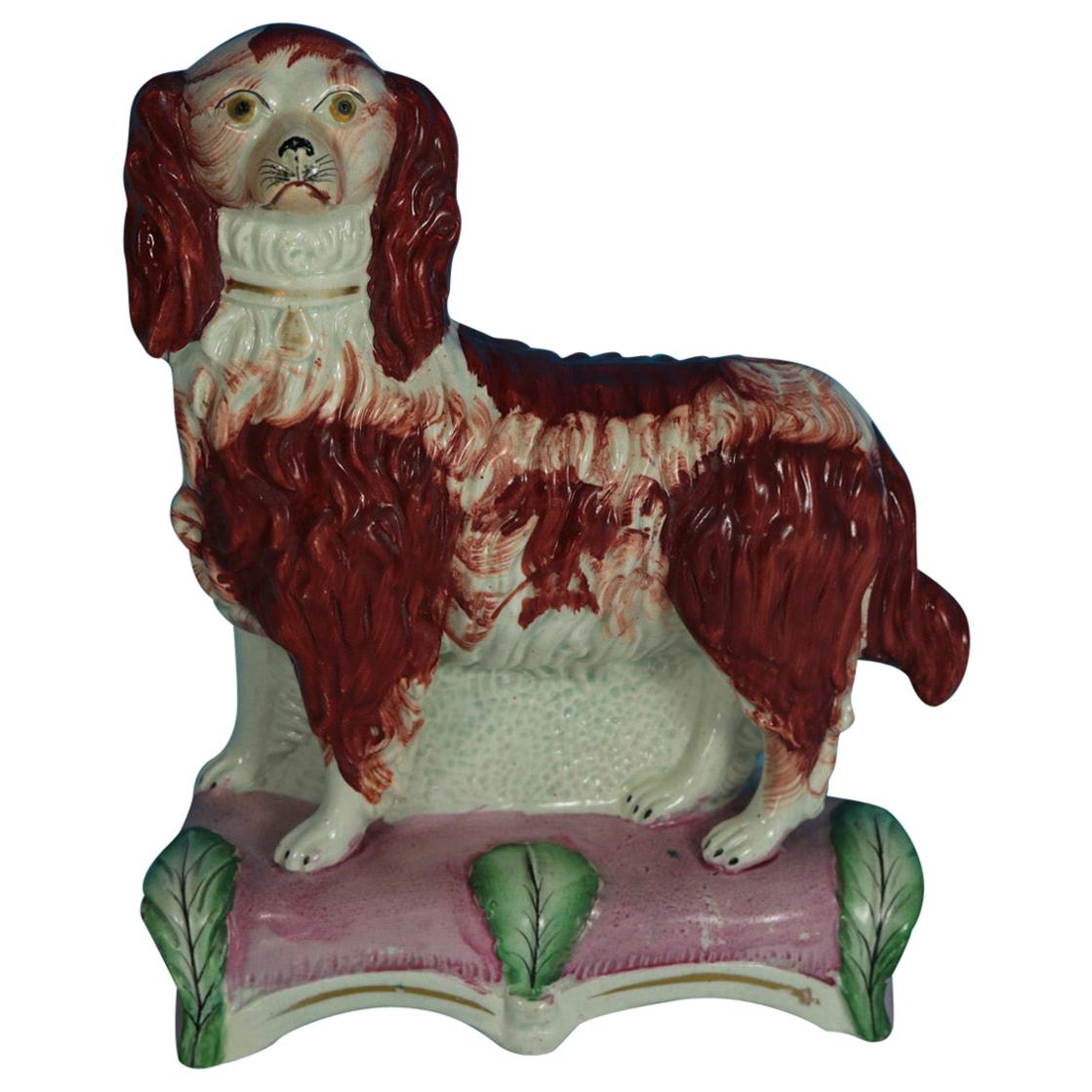 Staffordshire Pottery King Charles Spaniel Figure