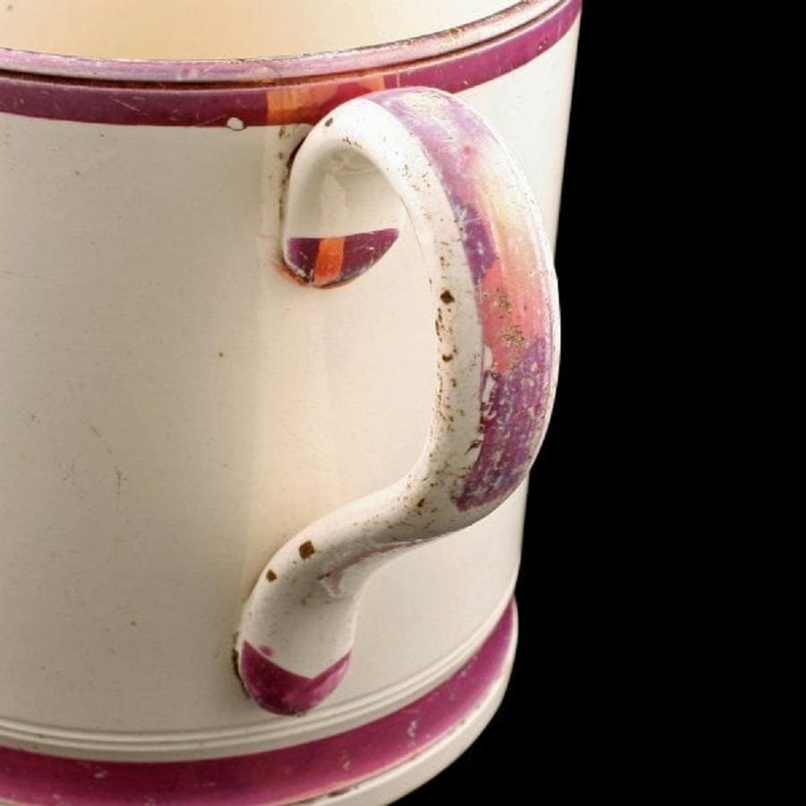 Staffordshire Pottery Lustre Tankard, 19th Century In Good Condition For Sale In London, GB