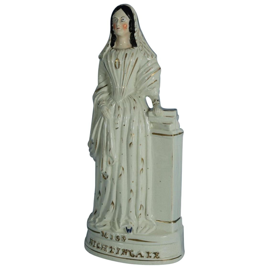 Staffordshire Pottery Miss Florence Nightingale Figure For Sale