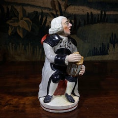 Staffordshire Pottery 'Night Watchman' Jug, circa 1815