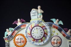Staffordshire Pottery Pearlware Group with Bold Title Prepare to Meet Thy God