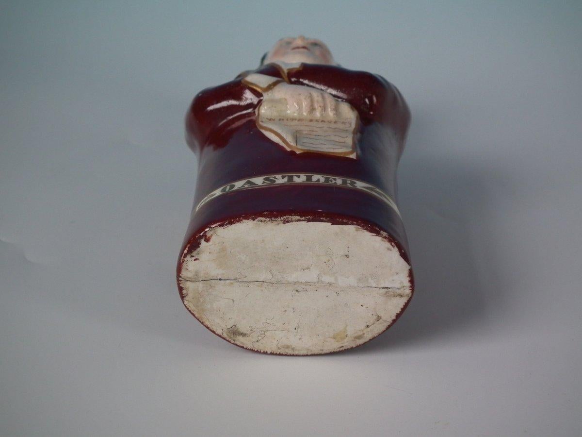 Victorian Staffordshire Pottery Richard Oastler Bottle/Flask