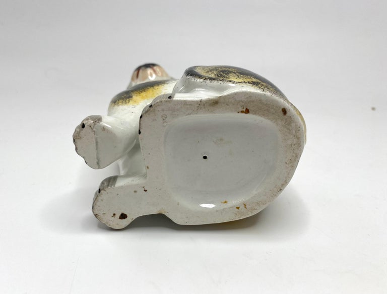 Staffordshire pottery seated cat, c. 1850. at 1stDibs