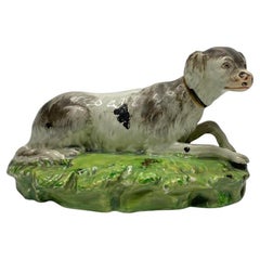 Staffordshire pottery Setter, Enoch Wood factory, c. 1820.