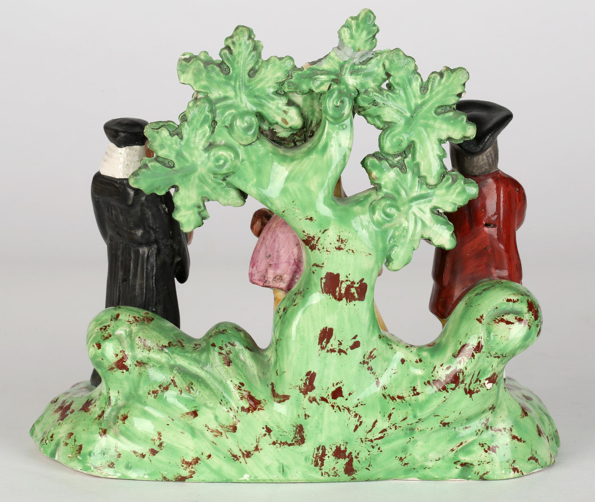 Georgian Staffordshire Pottery Tithe Pig Figure Group