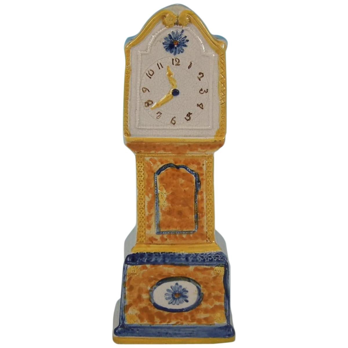 Modello di orologio a cassa lunga Staffordshire Prattware
