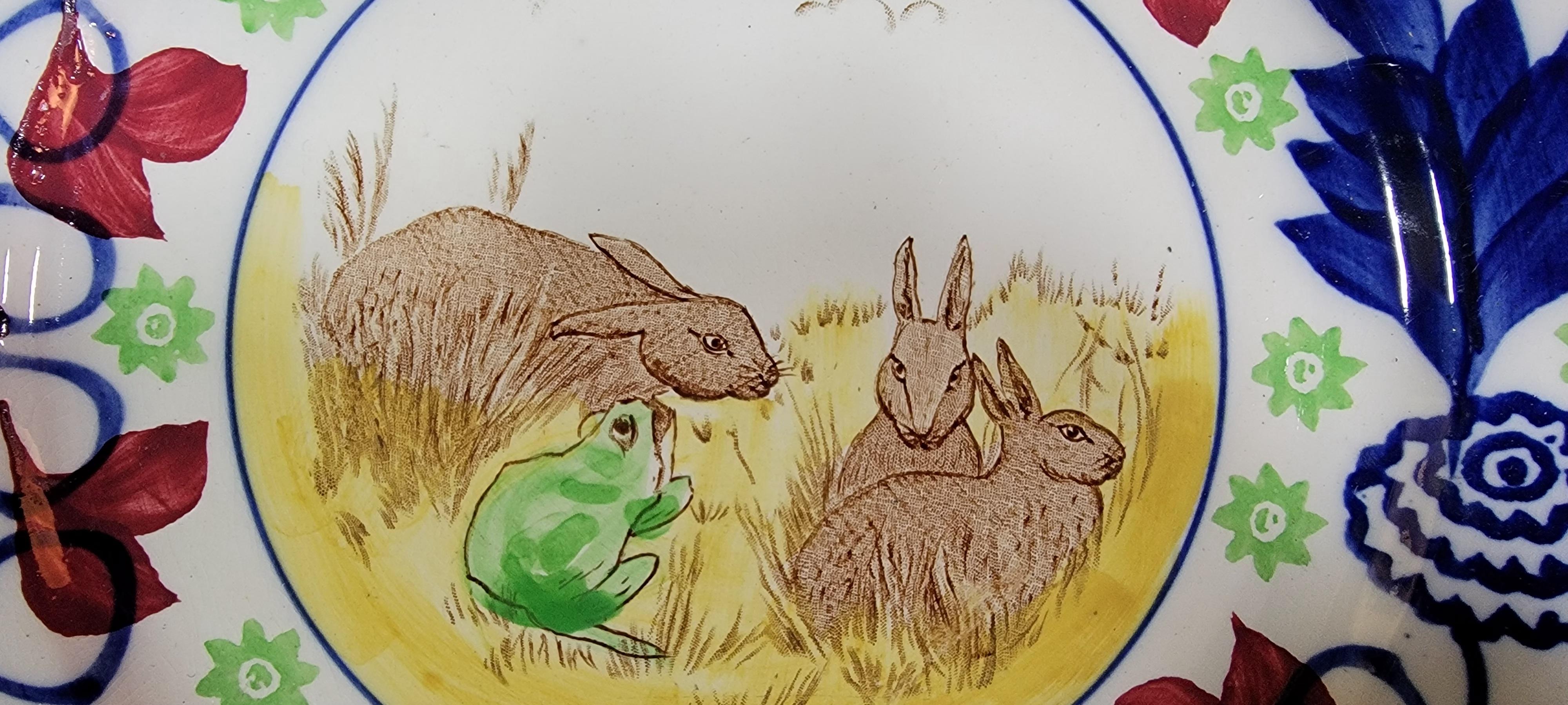 Staffordshire „Rabbitware“ Dessertteller-Set 6 (Porzellan)