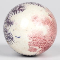 Rara stampa a trasferimento dello Staffordshire con il Principe Alberto e la Vittoria, uovo raffreddatore manuale