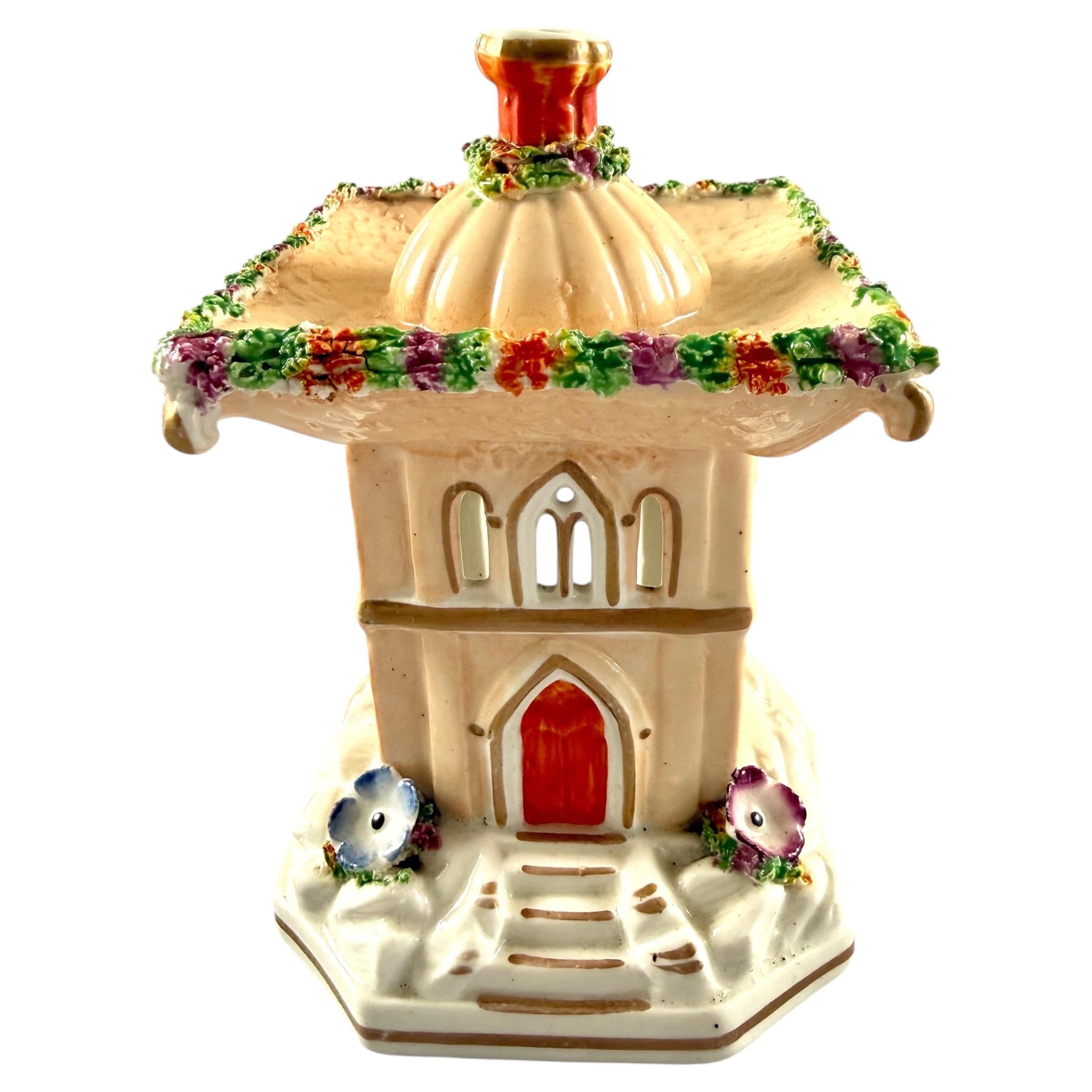 Victorian Staffordshire Pastille Burner, Earthenware, Circa 1830-1860
