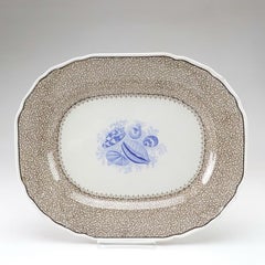Staffordshire Sea Shell Transferware Platter by Thomas Dimmock Co. "Conchology"