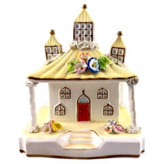 Staffordshire Drei-Schornstein-Cottage-Pastillenbrenner