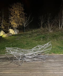 Stag Bench in Welded 316 Stainless Steel by Julian Mayor