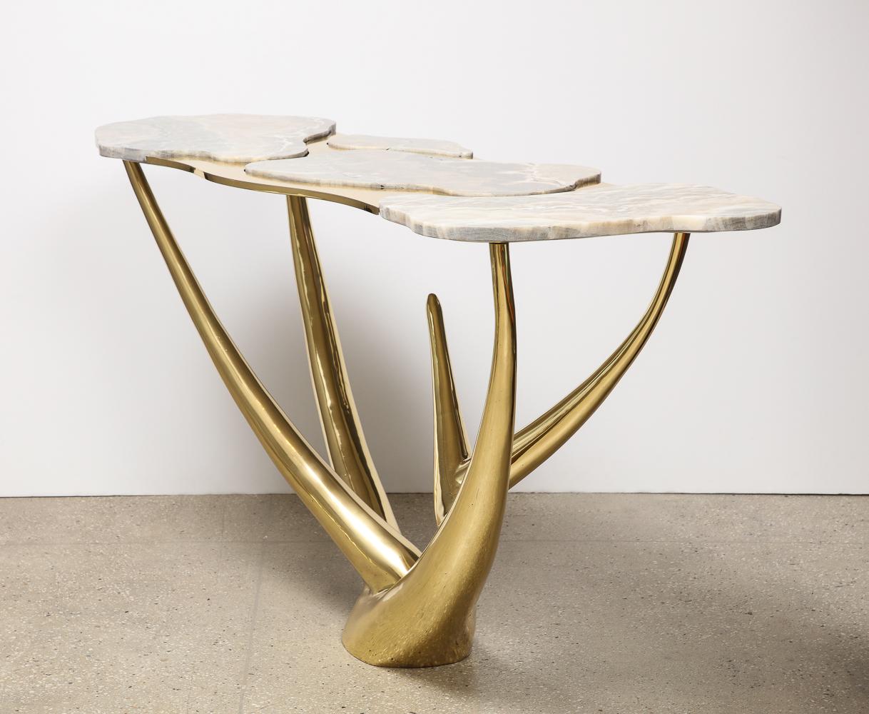 Hand-Crafted Stag Console Table by Arriau For Sale