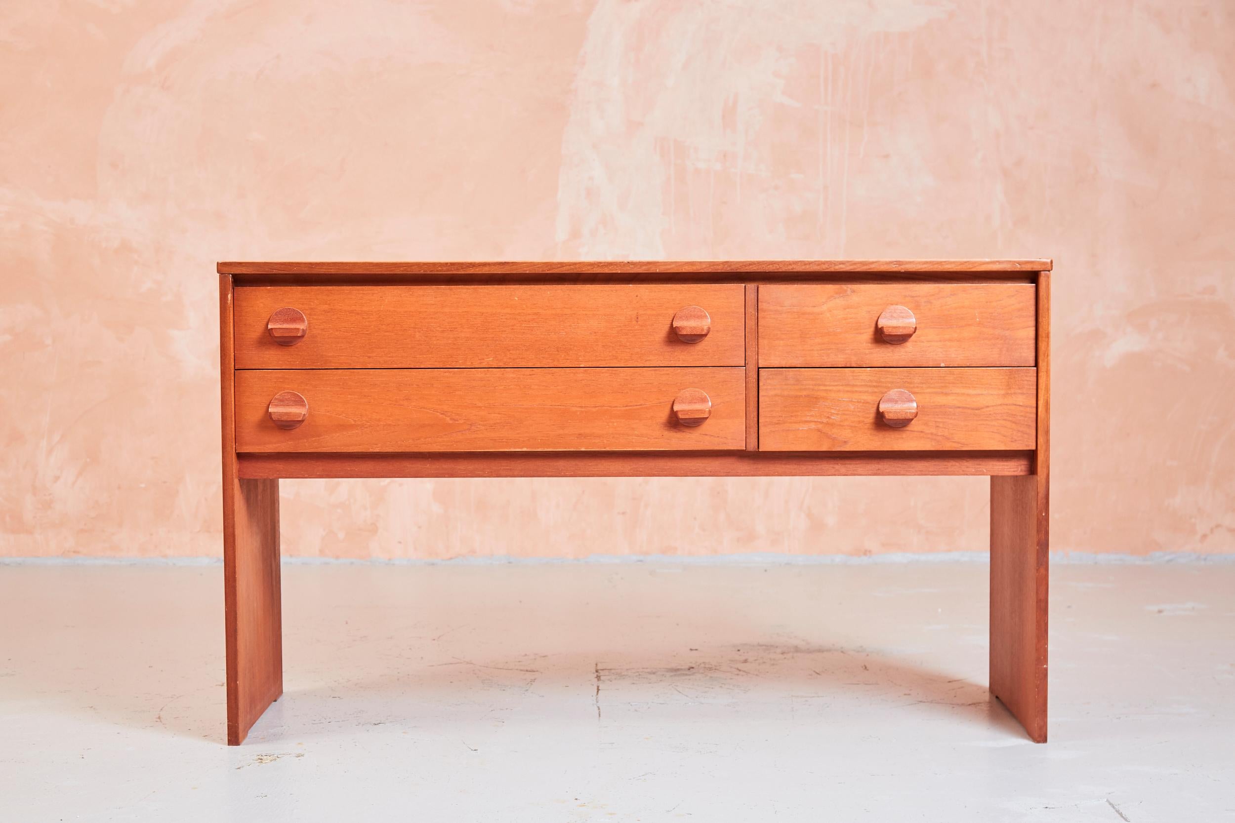 Stag Console With Drawers In Teak, Mid Century, John & Sylvia Reid, 1960s For Sale 4