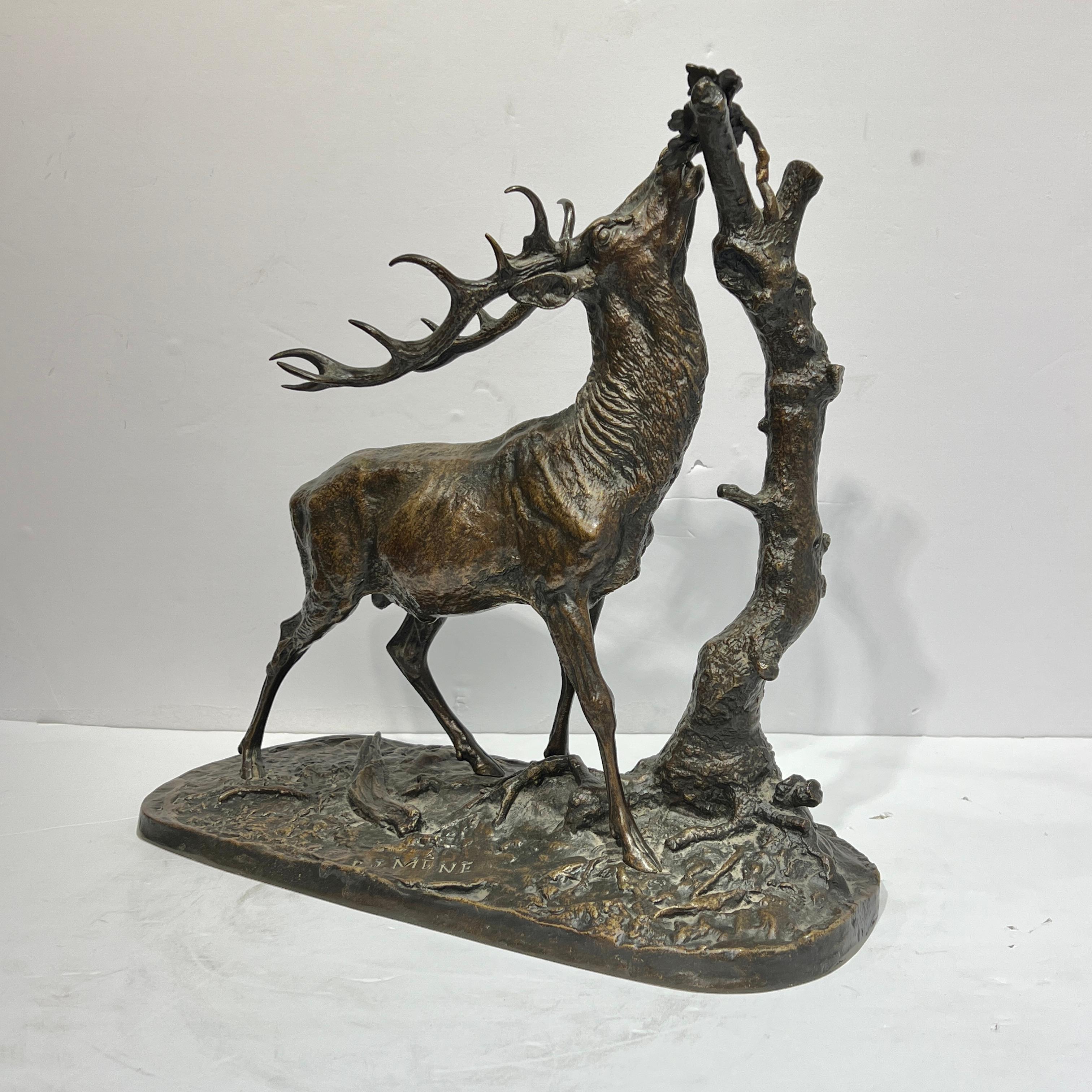 Sculpture de cerf d'après Pierre Jules Mene Bon état - En vente à New York, NY