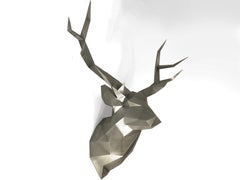 "STAG" - Faceted Elk Wall Mount - Fabricated metal