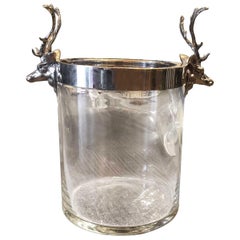 Vintage Stag Head Hurricane Jar or Vase