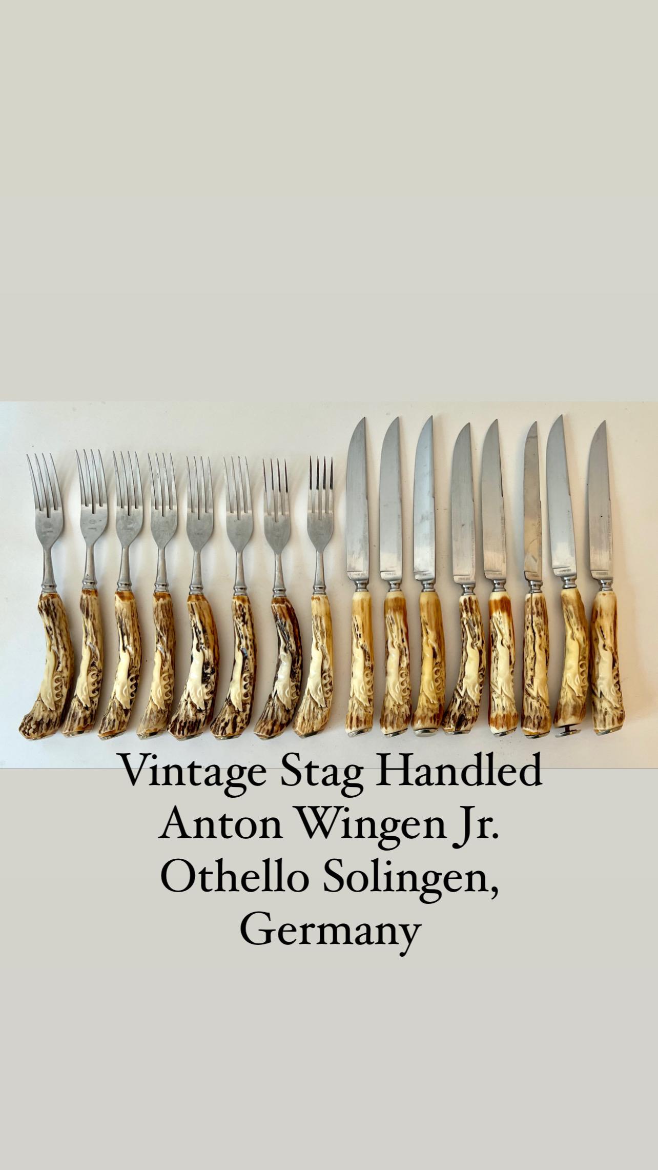 Hirsch Horn Handled Anton Wingen JR. Othello Solingen, Deutschland im Zustand „Gut“ in Los Angeles, CA
