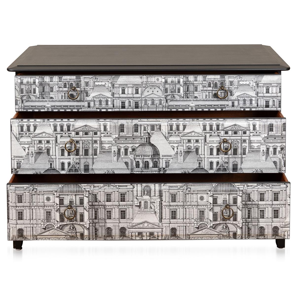 Other Stag Minstrel Chest Of Drawers, Fornasetti Inspired Style Mind The Gap Decoupage For Sale