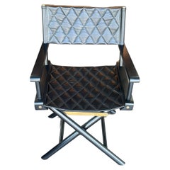  Stage Eleven Seven Quilted Black Leather Vanity Chair