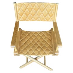 Stage Eleven Seven Quilted Camel Leather Vanity Chair