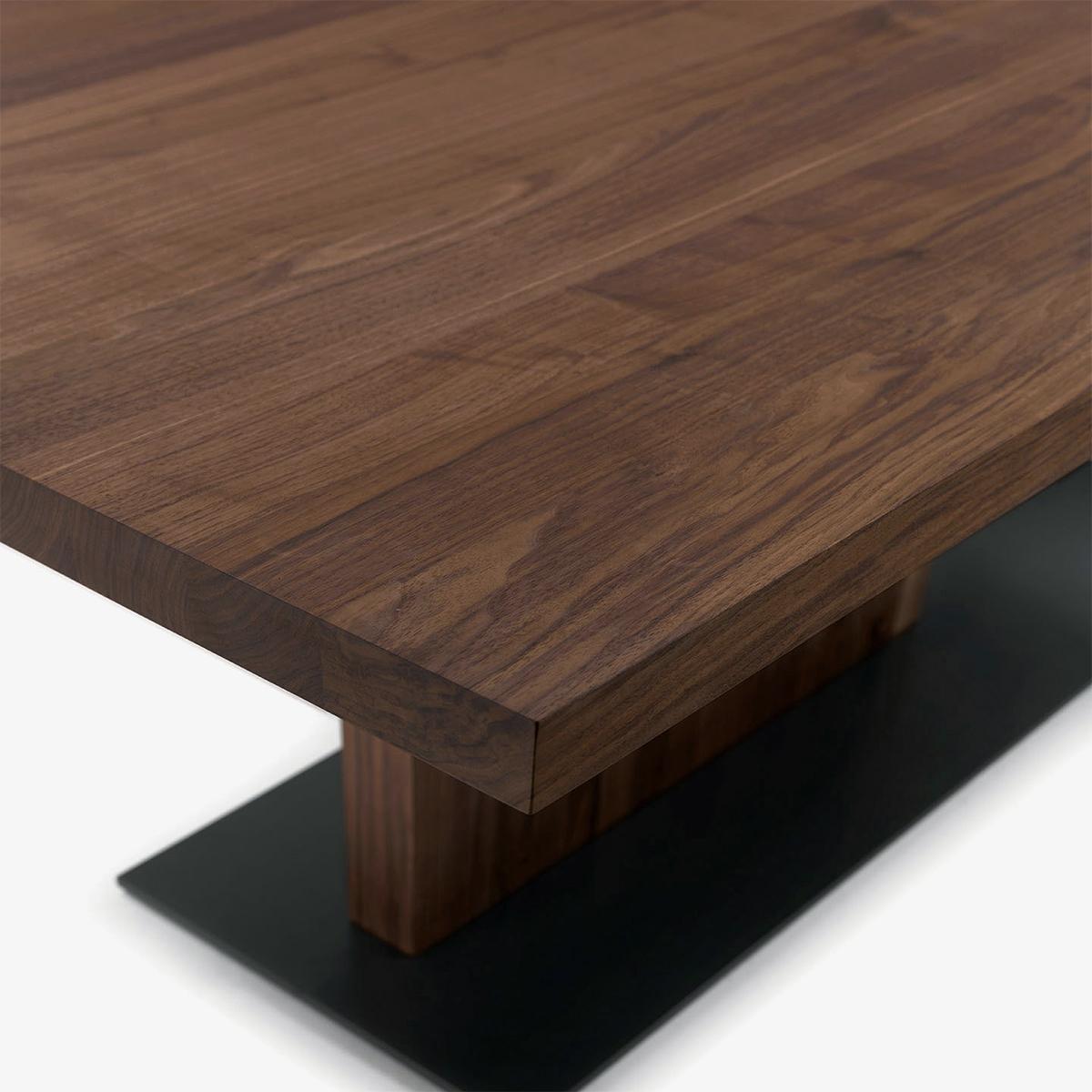 Contemporary Stage Walnut Dining Table For Sale