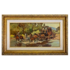 „Stagecoach Crossing“ Originalgemälde von Sheryl Bodily