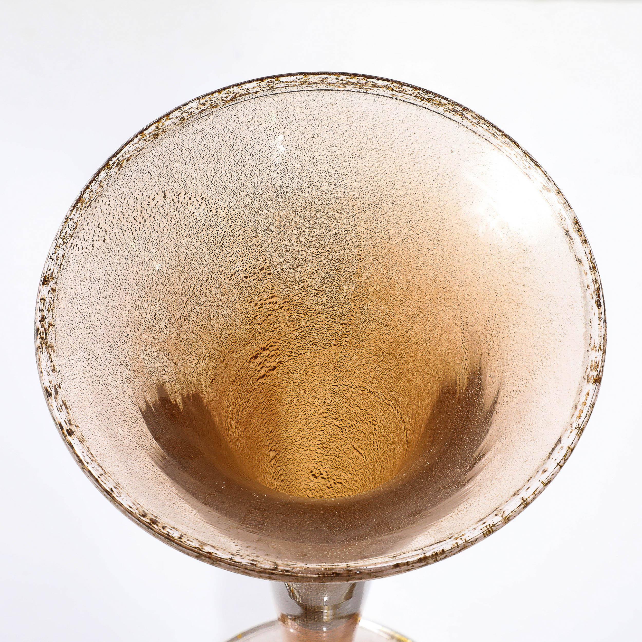 Vasi sfalsati in vetro di Murano soffiato a mano in bronzo fumé di Seguso Vetri d'Arte in vendita 6
