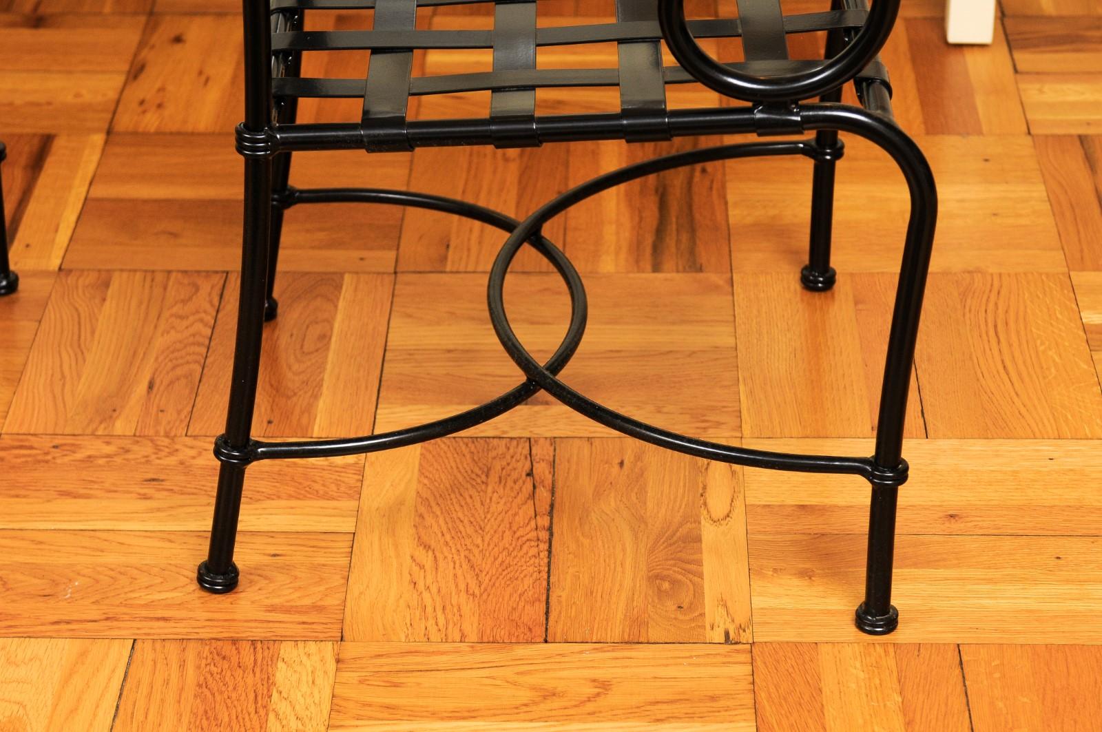 Asombroso conjunto de 10 sillones de Richard Frinier para Brown Jordan, hacia 1990 en venta 9