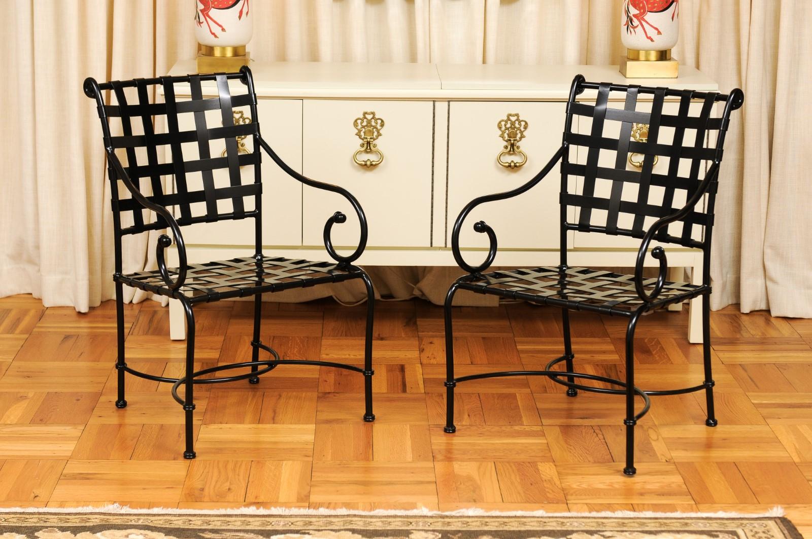 Uno sbalorditivo set di 14 poltrone di Richard Frinier per Brown Jordan, circa 1990 in vendita 8