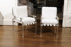 Staggering Set aus 8 Lucite-Esszimmerstühlen von Jeff Messerschmidt, 1985