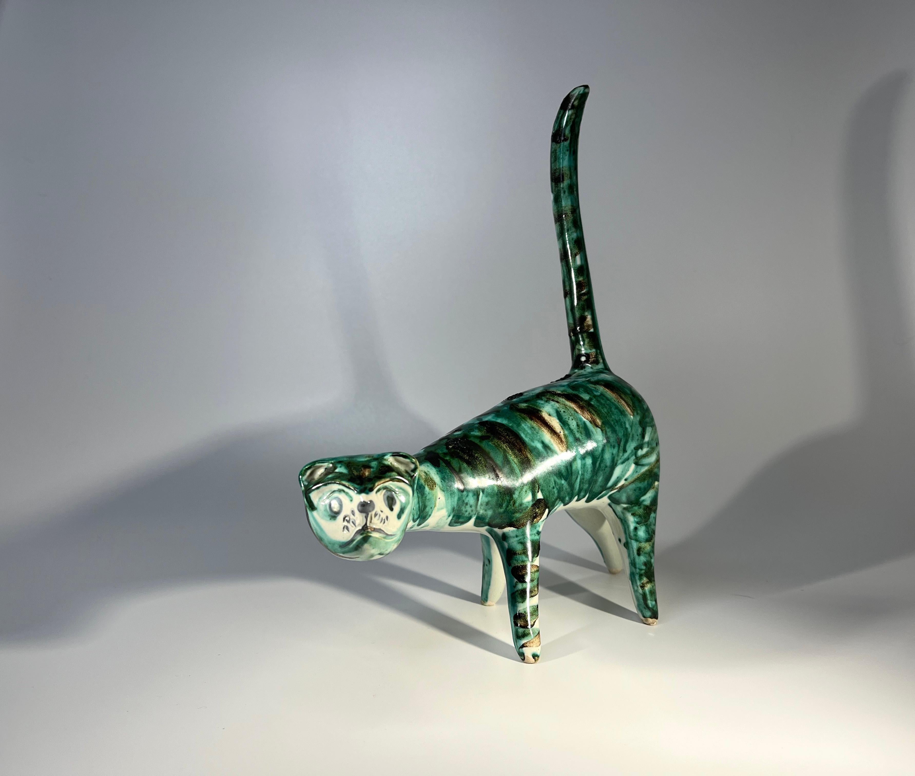Staggeringly Unusual Abstract Feline Sculpture, Attributed Alessio Tasca, Italy For Sale 2