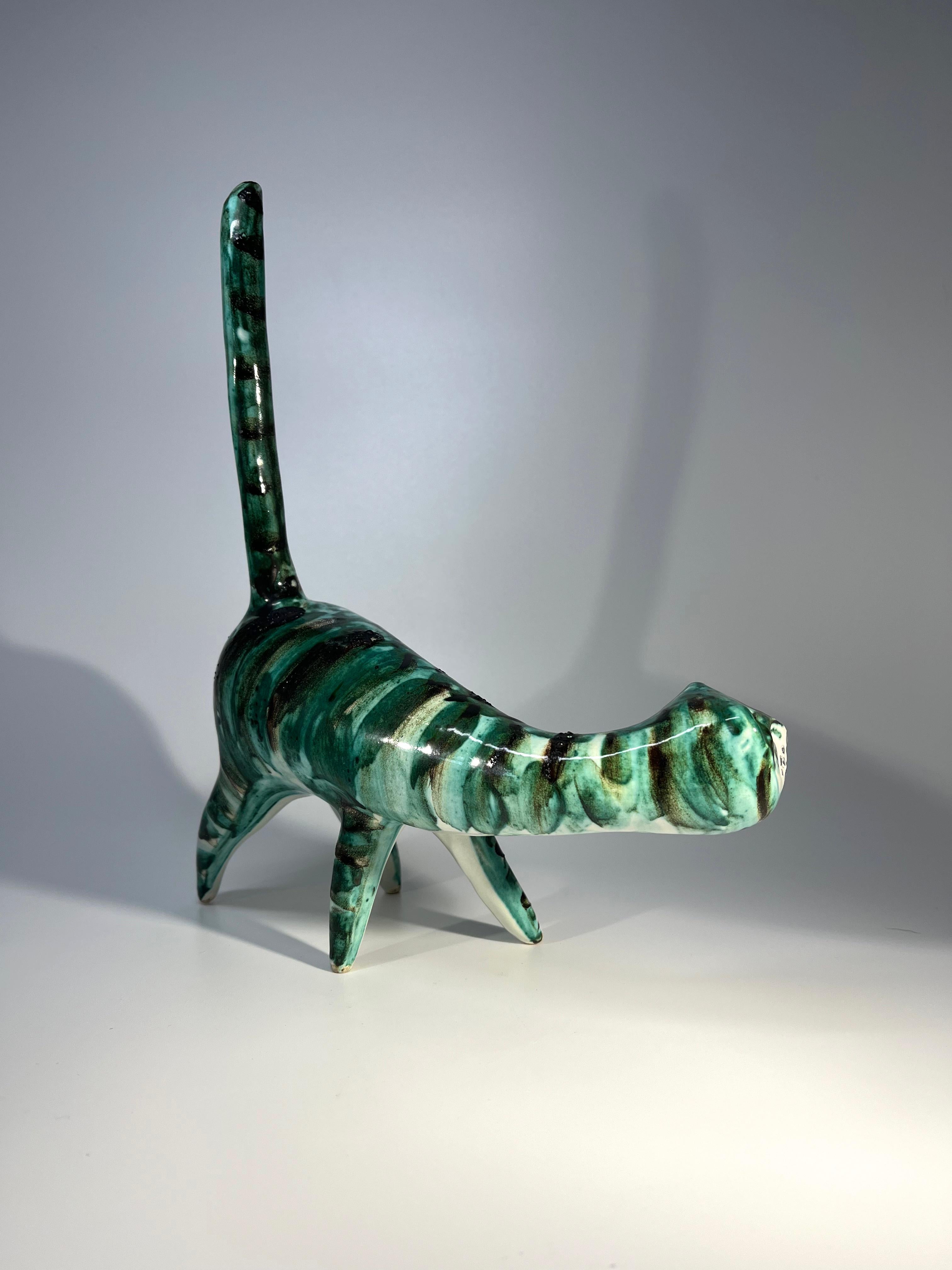Staggeringly Unusual Abstract Feline Sculpture, Attributed Alessio Tasca, Italy In Excellent Condition For Sale In Rothley, Leicestershire