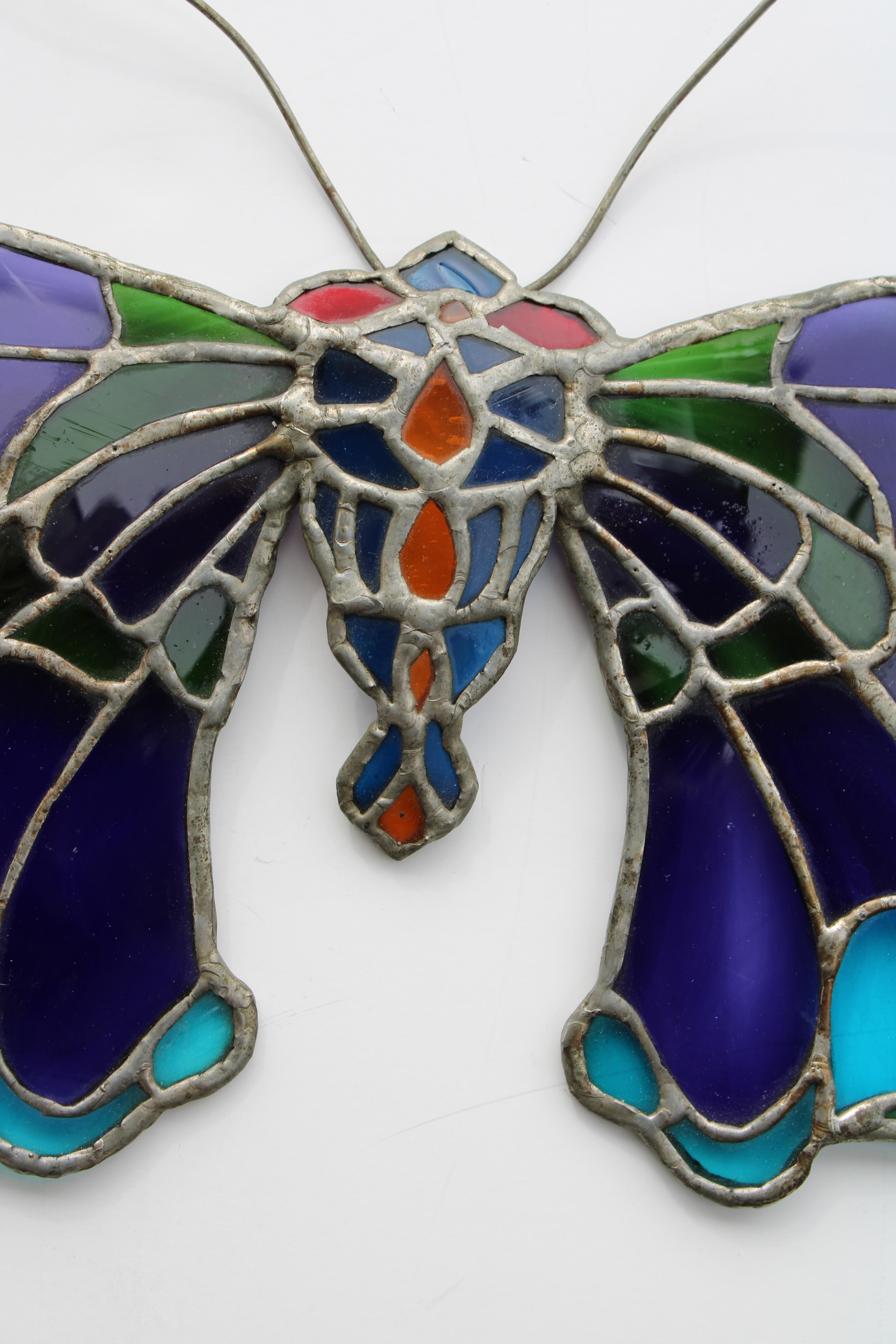 Modern Stain Glass Butterfy For Sale