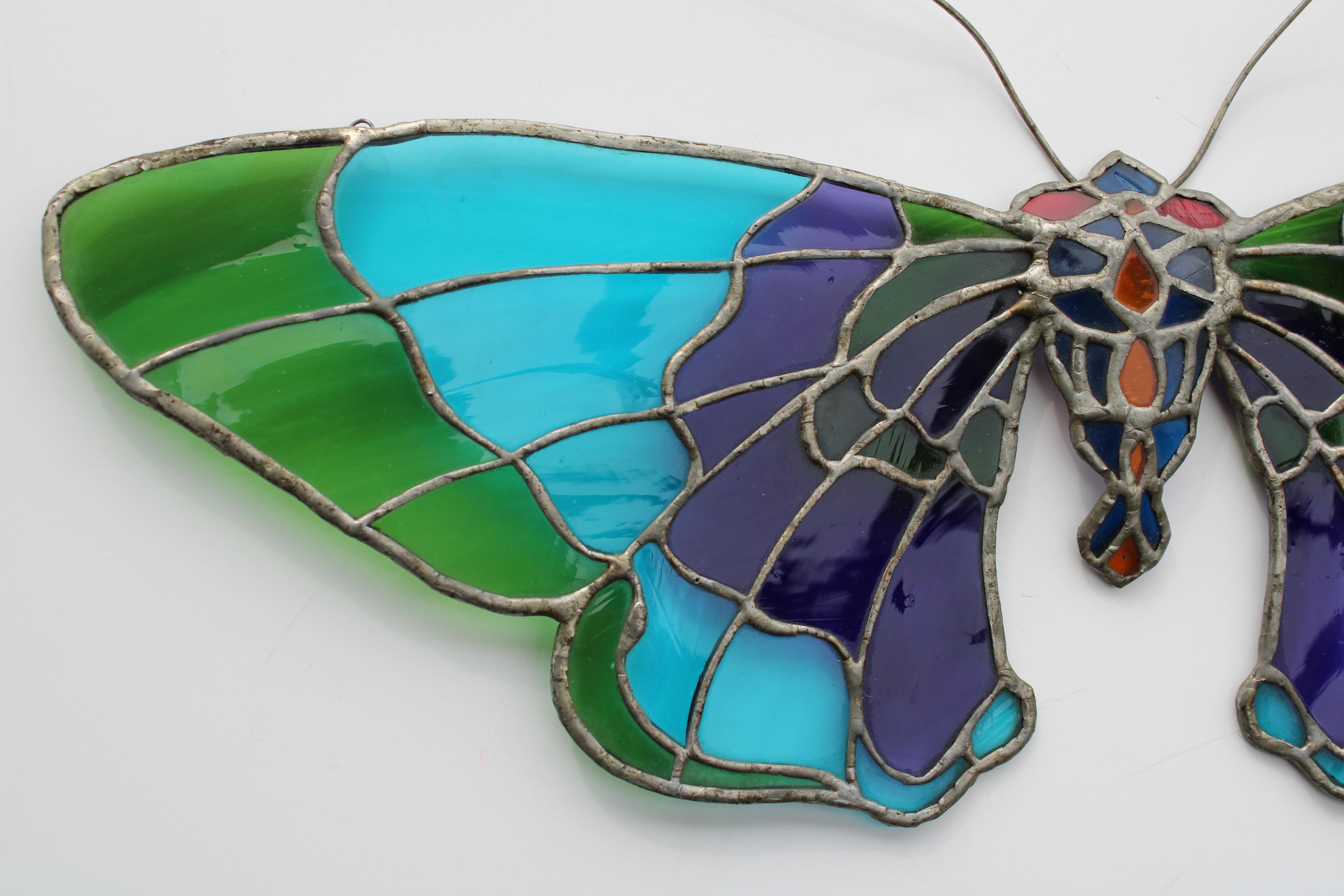 American Stain Glass Butterfy For Sale