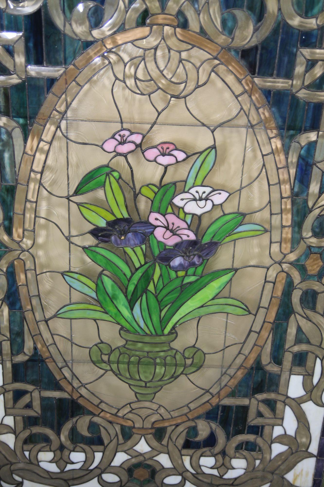 Stain Glass Panel In Good Condition For Sale In Asbury Park, NJ