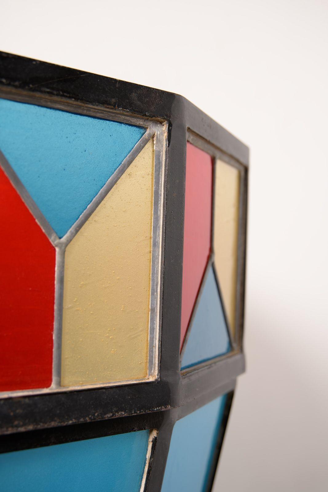 Applique in vetro colorato su misura di Frank Lloyd Wright 1954 in vendita 4