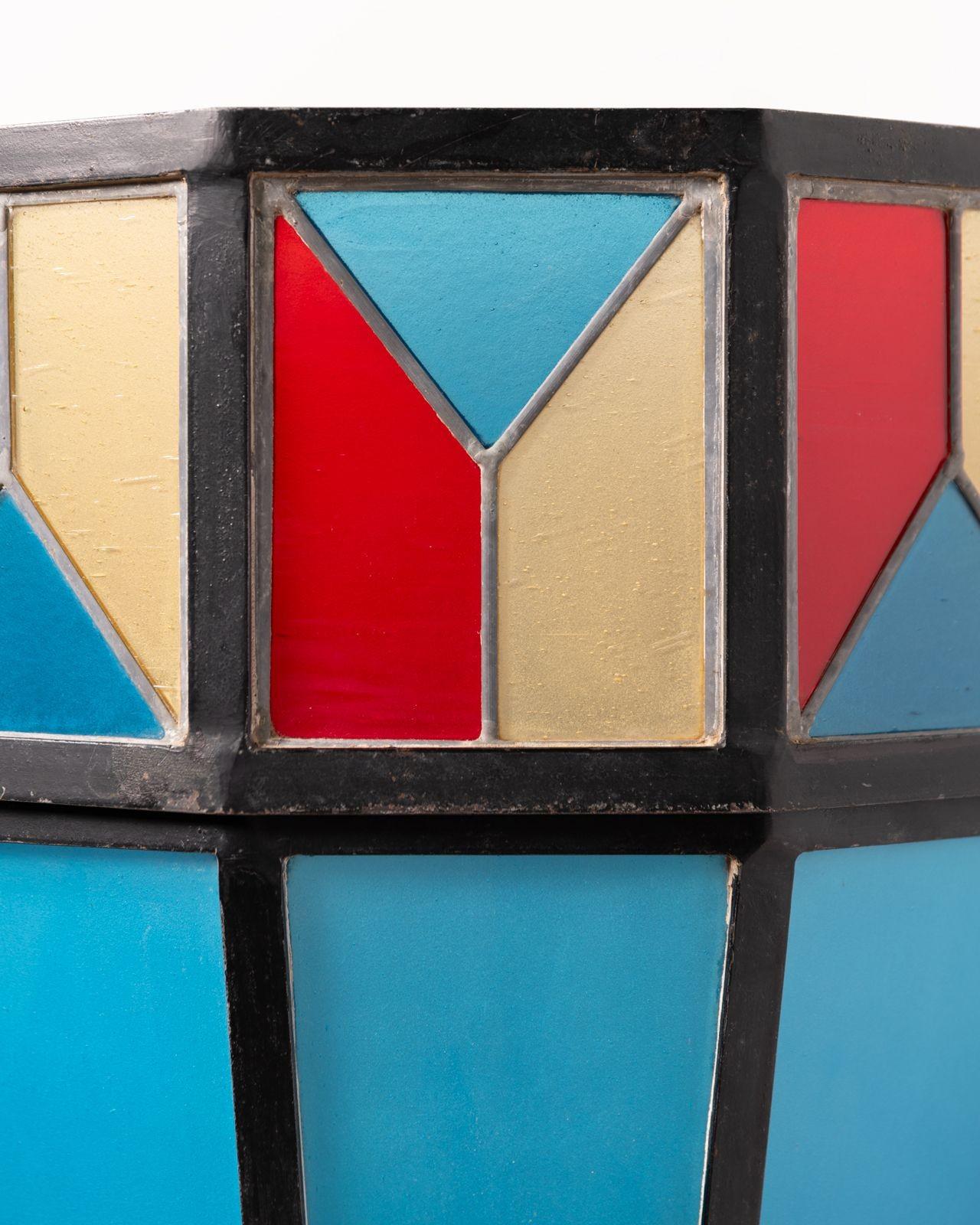 Applique in vetro colorato su misura di Frank Lloyd Wright 1954 in vendita 1