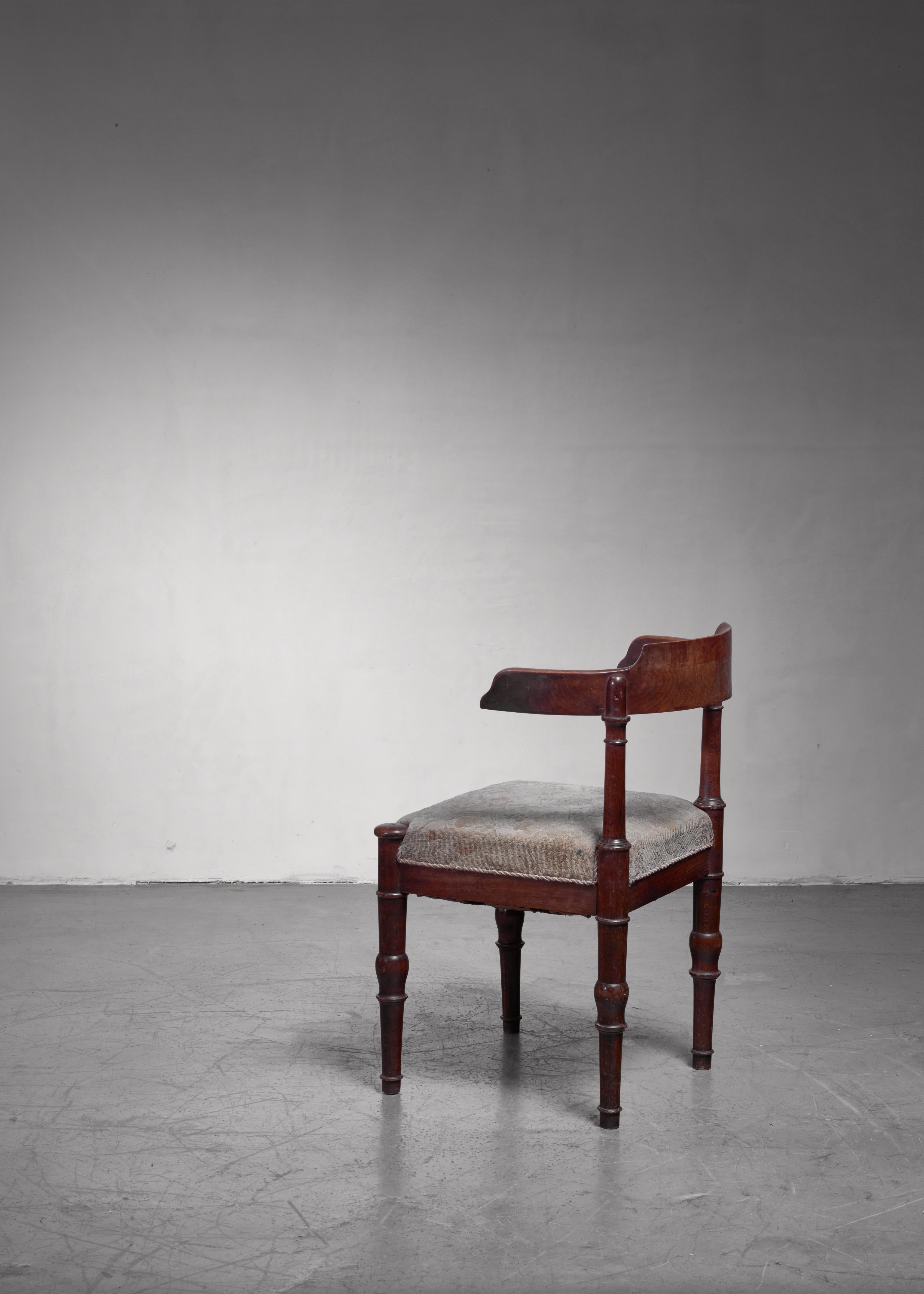 Scandinavian Modern Stained Beech Side Chair, Denmark For Sale